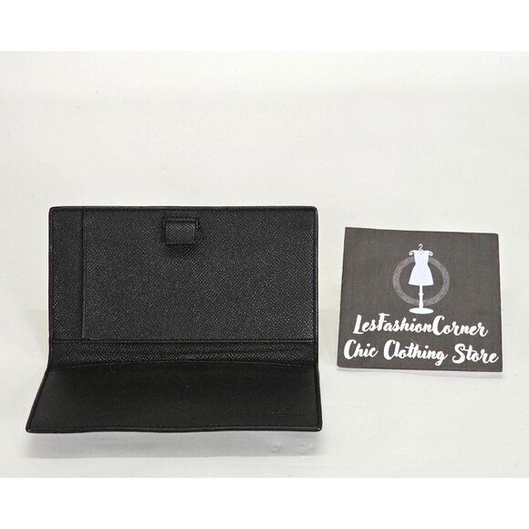 Coach Black Pebble Leather Checkbook Pen Holder Loop Wallet Small 2928 - Picture 7 of 12